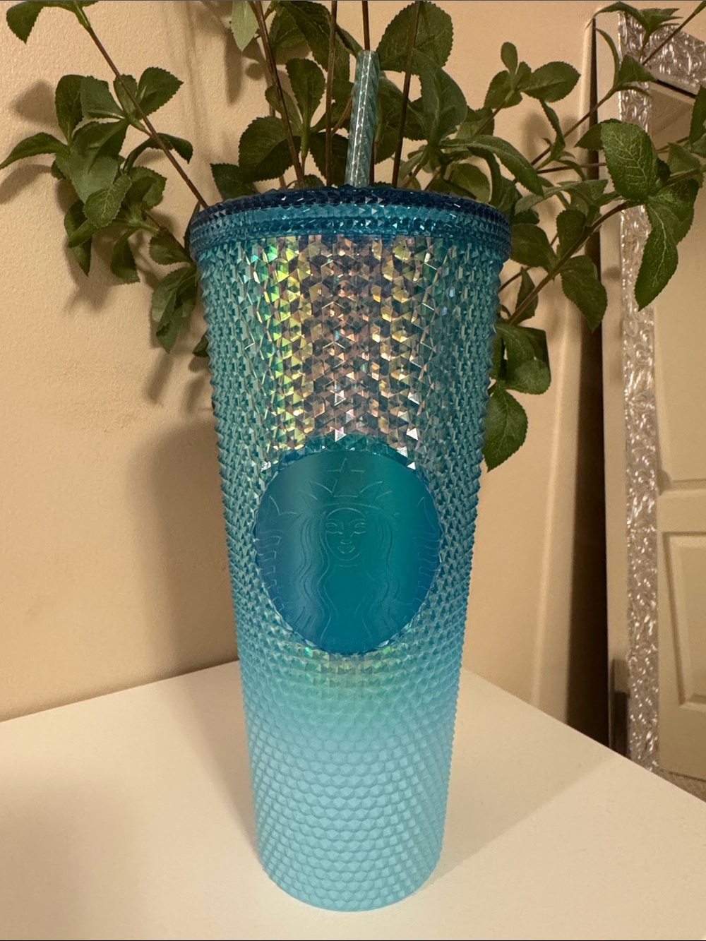 Starbucks Blue Ombré Studded Tumbler